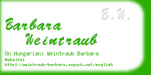 barbara weintraub business card